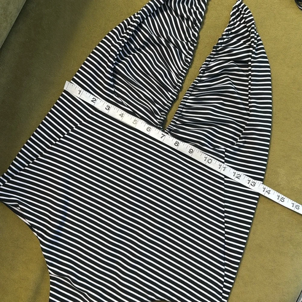 MIKOH Luana One Piece Swim Suit Black/White STRIPED XL 74 - Picture 11 of 16